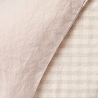 Oatmeal Gingham Duvet Set