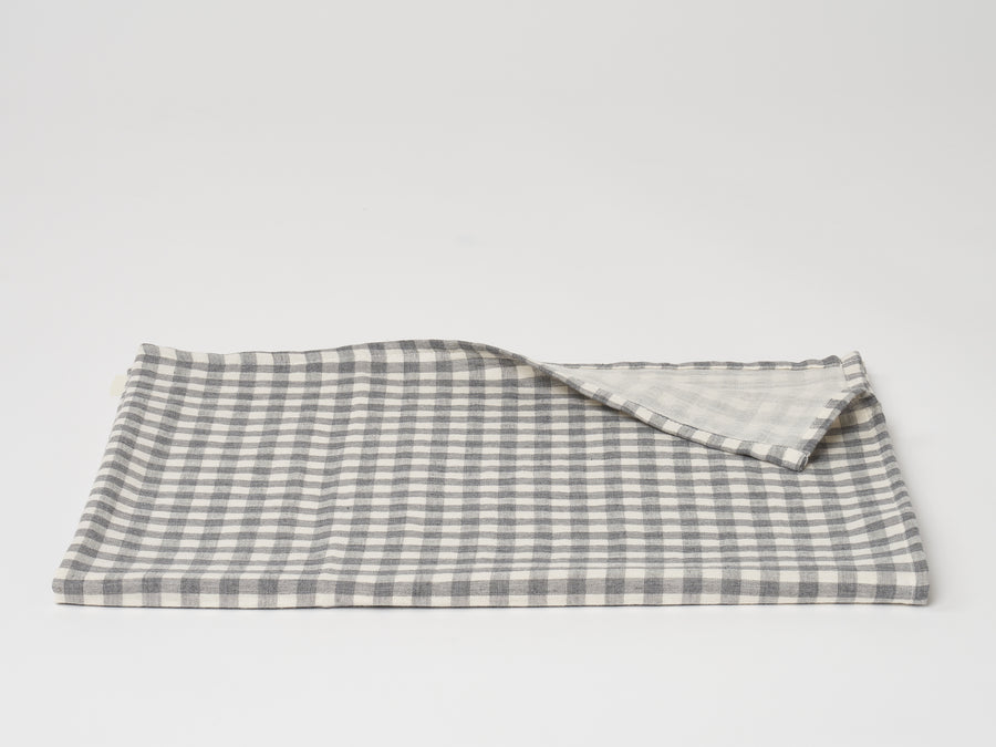 Grey Gingham Swaddle