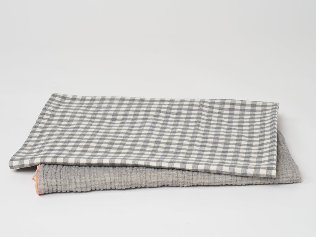 Grey Gingham Swaddle