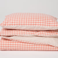 Pink Gingham Duvet Set