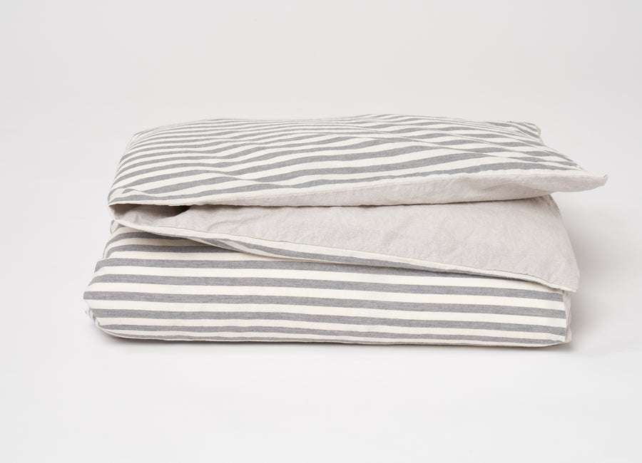 Grey Stripe Duvet Set