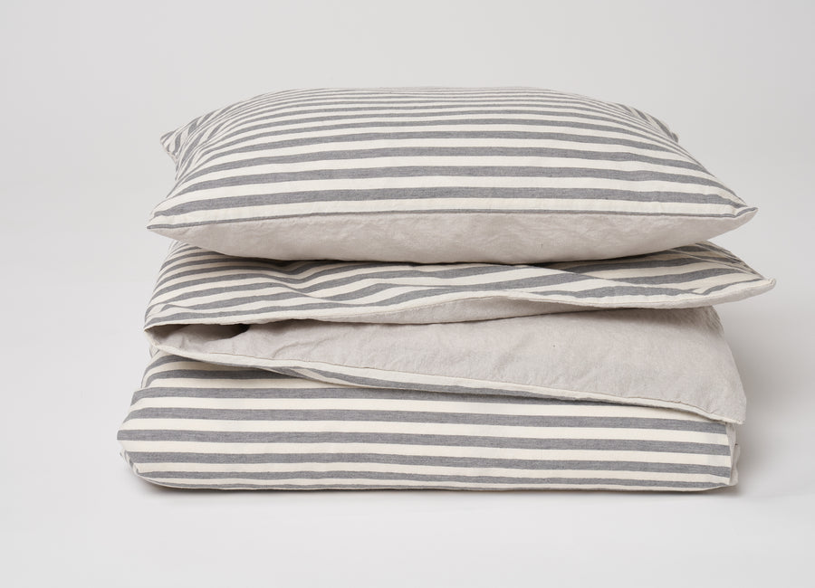 Grey Stripe Duvet Set