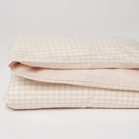 Oatmeal Gingham Duvet Set