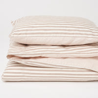 Latte Stripe Duvet Set