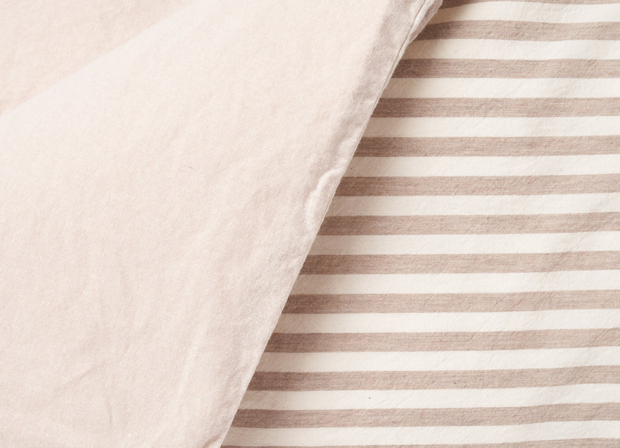 Latte Stripe Duvet Set