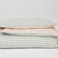 Mint Gingham Duvet Set